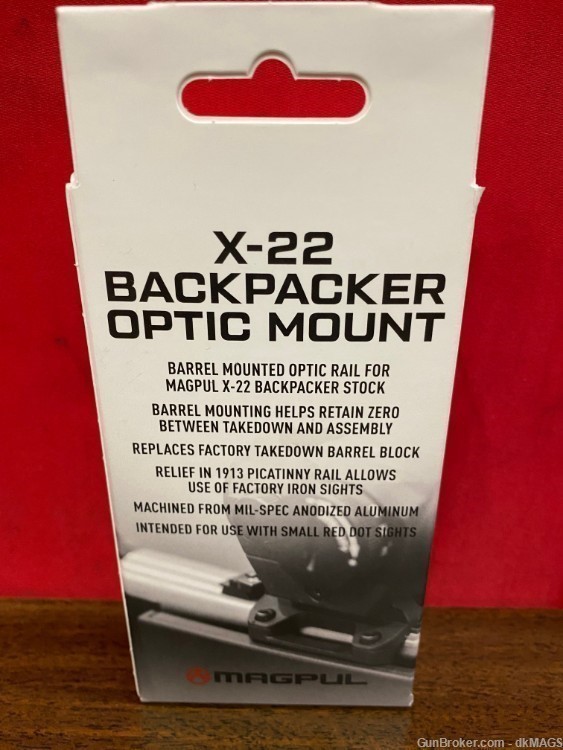 Magpul X-22 Backpacker Optic Mount Ruger 10/22 Takedown 1913 Picatinny Rail-img-2