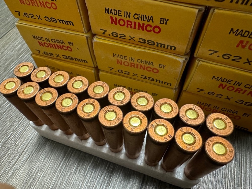 NORINCO 7.62x39 Steel Core Ammo Yellow Box, 220 Rounds -img-2