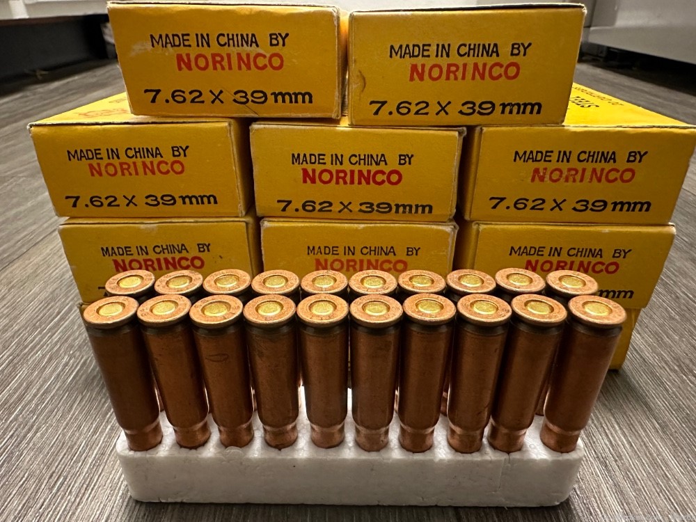 NORINCO 7.62x39 Steel Core Ammo Yellow Box, 220 Rounds -img-1