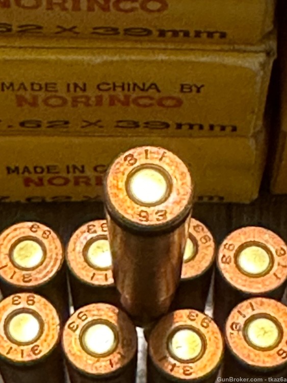 NORINCO 7.62x39 Steel Core Ammo Yellow Box, 220 Rounds -img-3