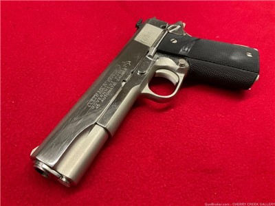 Vintage Colt 1911 government nickel 45 pistol series 70 45acp 1979 gun gov