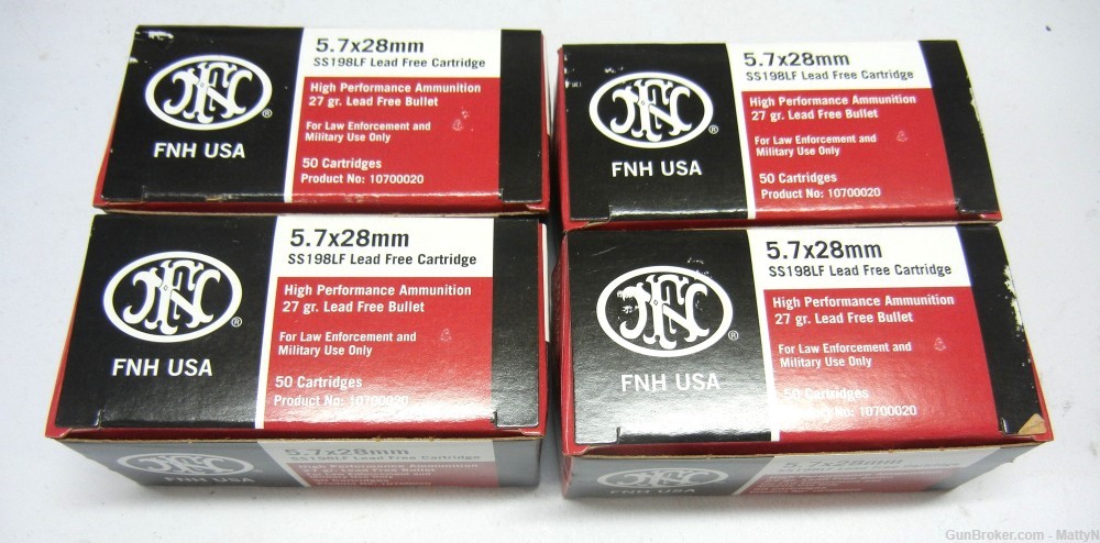 FNH 5.7x28 mm SS198LF 27Gr 200 Rounds -img-0