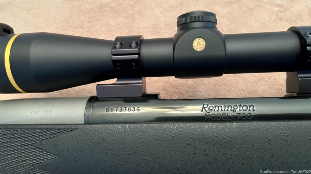 Remington 700 7mm STW. Custom Stainless Fluted Barrel. Leupold. Excellent!-img-6