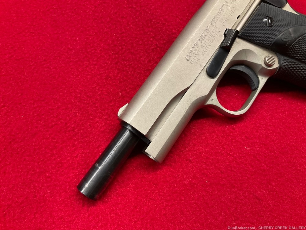 Vintage Colt 1911 government E-nickel 45 pistol series 70 45acp 1982 gun -img-21