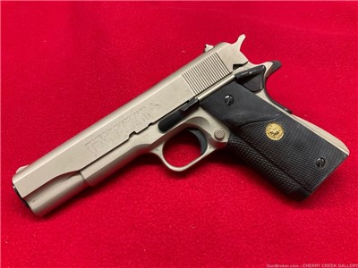 Vintage Colt 1911 government E-nickel 45 pistol series 70 45acp 1982 gun 