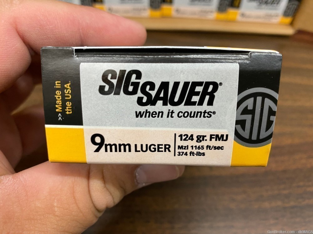 1000rd case of Sig Sauer Elite Performance Ammunition 9mm FMJ 124gr-img-1