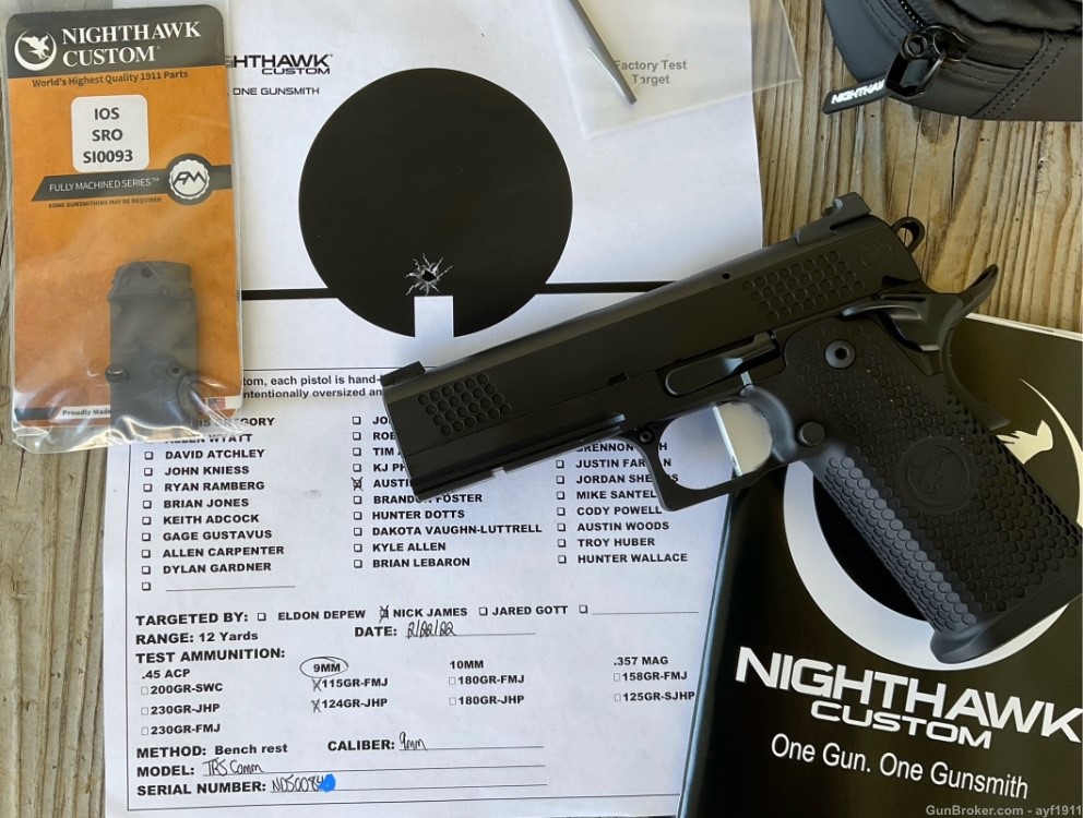 Nighthawk Custom TRS Commander, 9mm, IOS, 17rd Double Stack-img-12