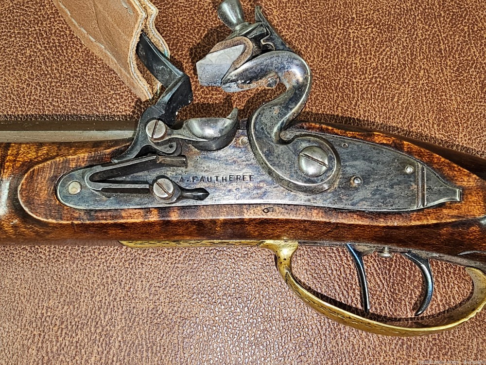 A. Fautheree Custom Made Left Handed Flintlock Rifle-img-8