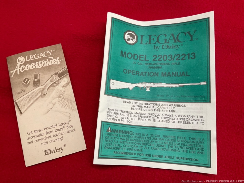 Vintage DAISY LEGACY 22lr rifle 2203 magazine fed box 22 no air gun bb rare-img-33