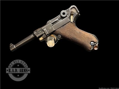 STUNNING German Erfurt 1918 Luger w/TOTENKOPF DEATHS HEAD 100% Matching 