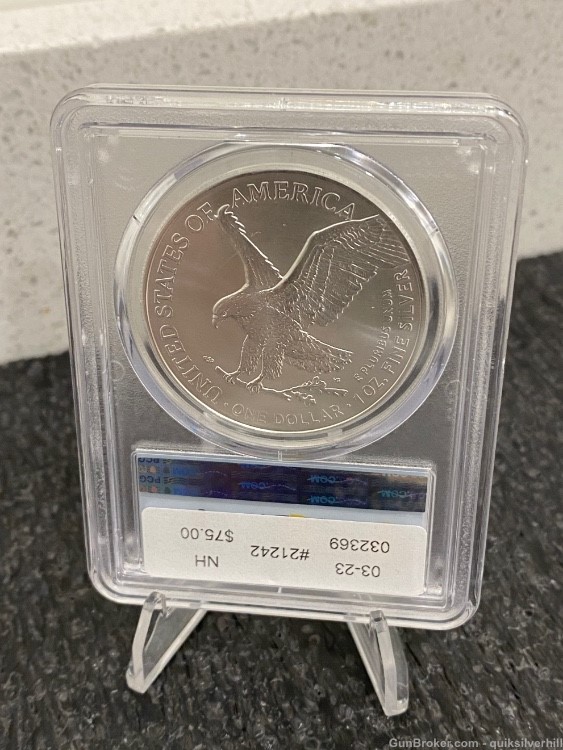 Beautiful 2023 First Day of Issue American Silver Eagle PCGS Graded MS70-img-1