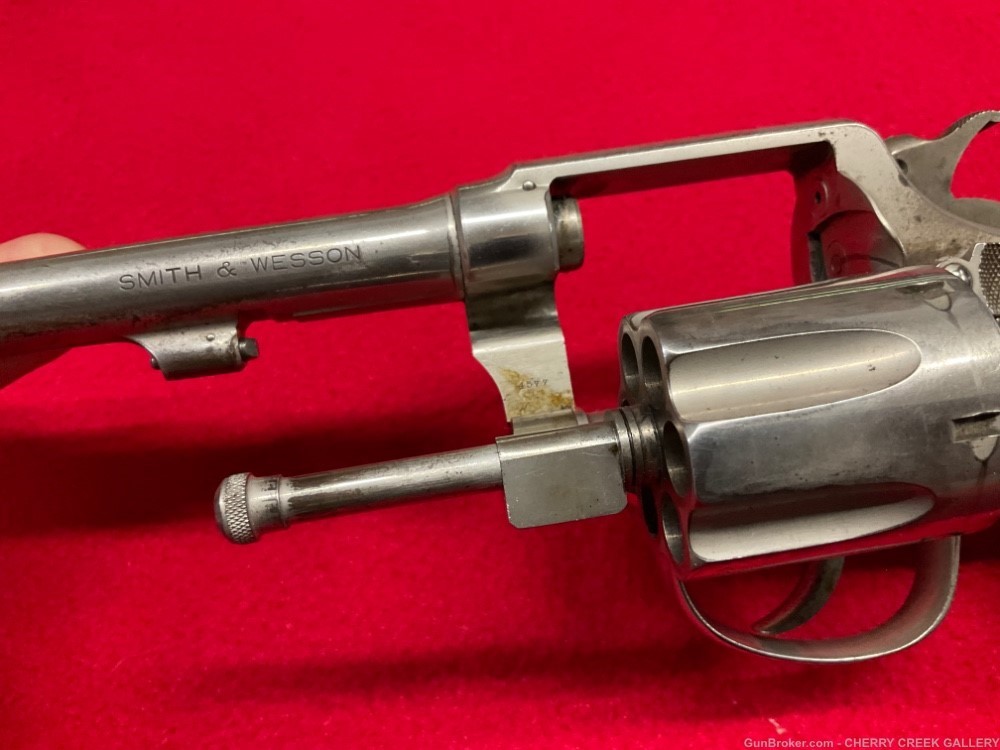 Vintage Smith & Wesson m&p hand ejector 4th change 38 revolver 6” S&W gun -img-16