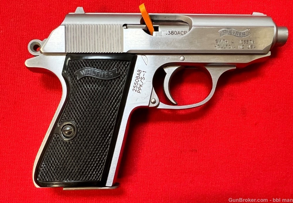 Walther 380 ACP PPK/S Stainless Steel Pistol with Box and Papers-img-5