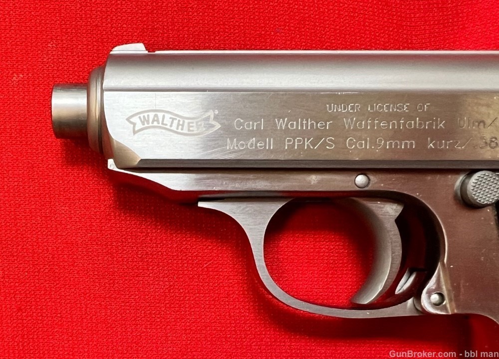 Walther 380 ACP PPK/S Stainless Steel Pistol with Box and Papers-img-4
