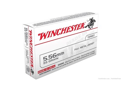 Winchester USA 5.56x45mm NATO 55 grain Ball (M193) 1000RD Cases