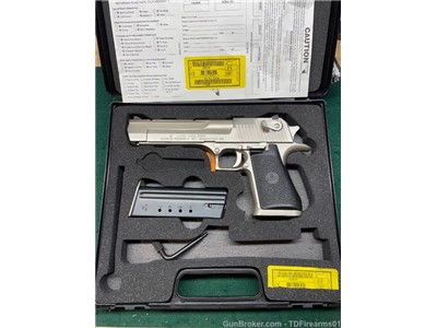 Magnum Research Desert Eagle .50 ae Nickel mfg in Isreal rare w/ box 