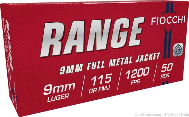 Fiocchi Red Box 9mm Luger 115gr FMJ, 50rd boxes-img-0