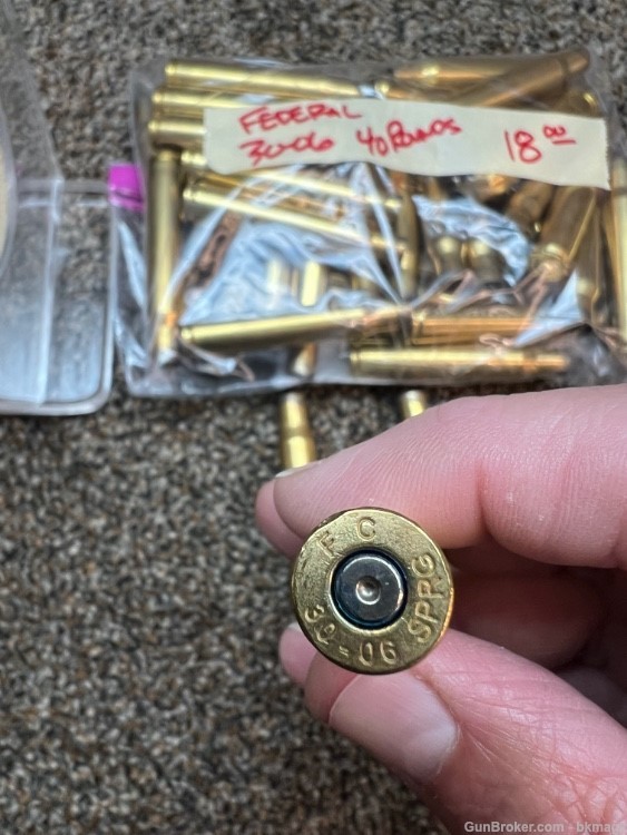 Federal once fired 30-06 brass 40 rounds-img-2