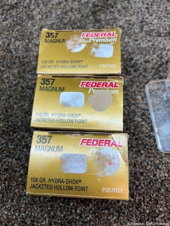 Federal Premium Hydra shot 357 mag 158 gr 3 full boxes -img-0