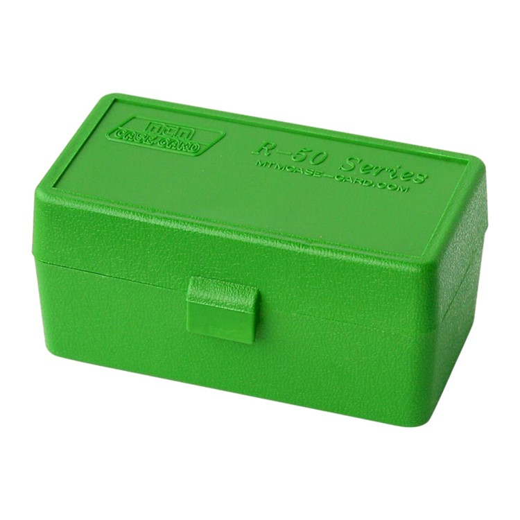 MTM Case-Gard 50 Round Flip-Top 22 Hornet Green Ammo Box (22-HORN-10)-img-1