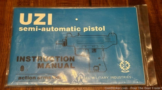 I.M.I. Action Arms UZI PISTOL 9MM Original Manufacture-img-7