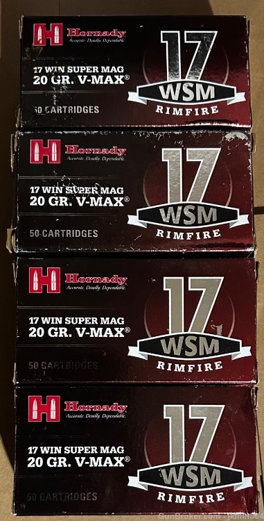 200 rounds of Hornady 17 WSM 20 grain V-MAX Polymer Tip ammo-img-0
