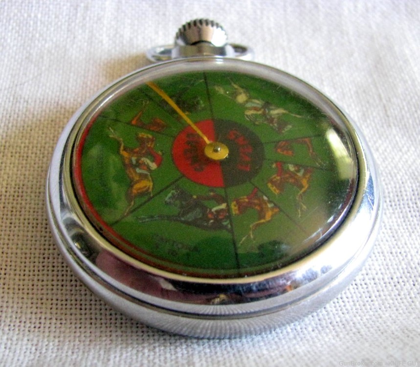 FINE 8 NAMED HORSE RACING POCKET SIZE VINTAGE MECHANICAL GAMBLING DEVICE-img-7