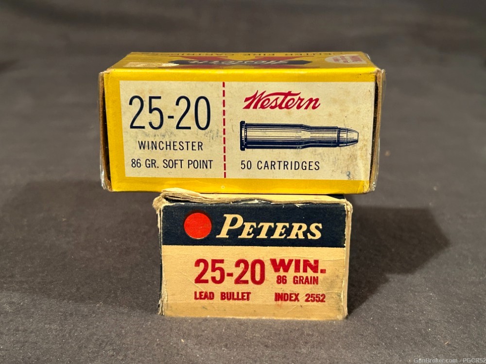 25-20 (2) Boxes of Vintage Rifle Ammo -img-0