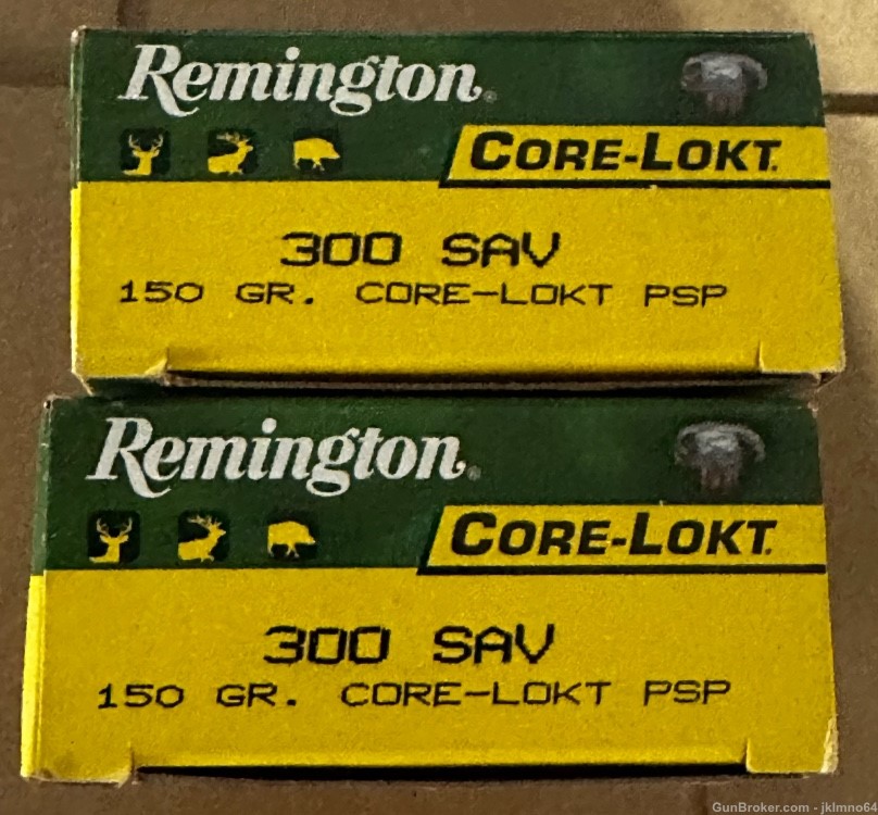 40 rounds of Remington 300 Savage 150gr Core-Lokt PSP brass cased ammo-img-0