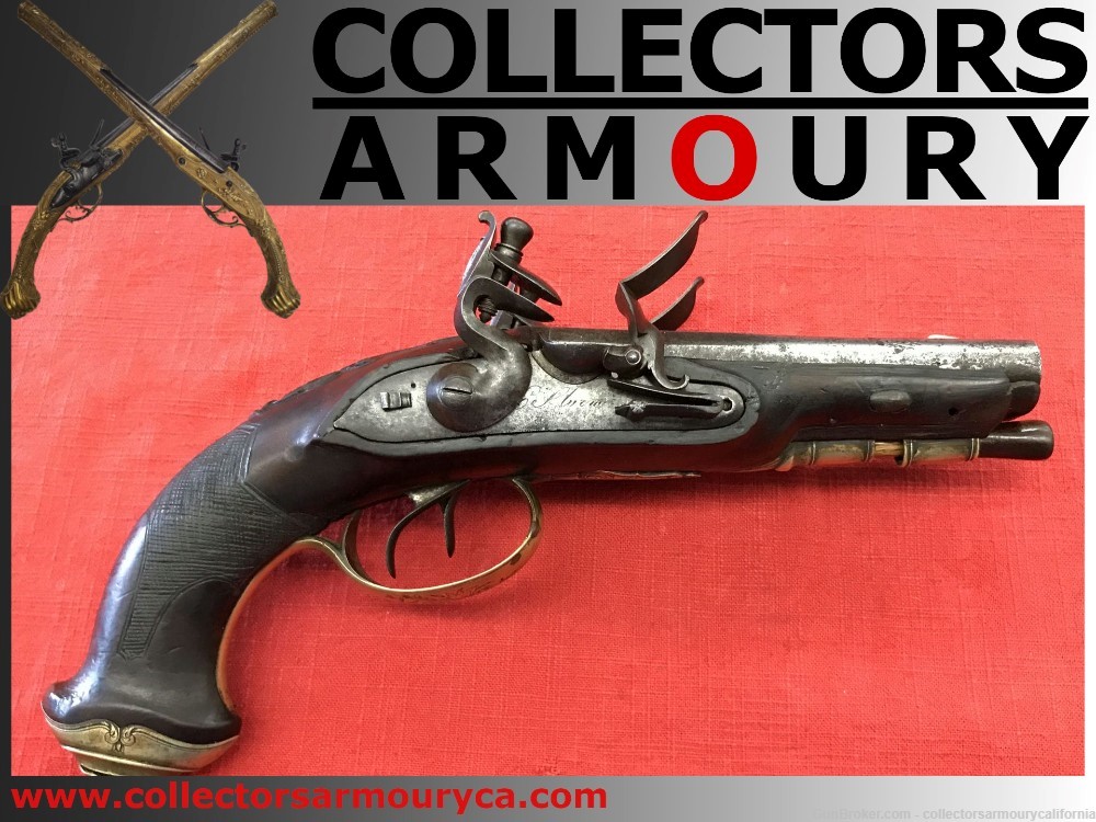 Double Barrel Flintlock Overcoat Pistol By Christian Strum Circa 1765-img-0