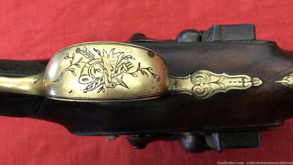 Double Barrel Flintlock Overcoat Pistol By Christian Strum Circa 1765-img-14