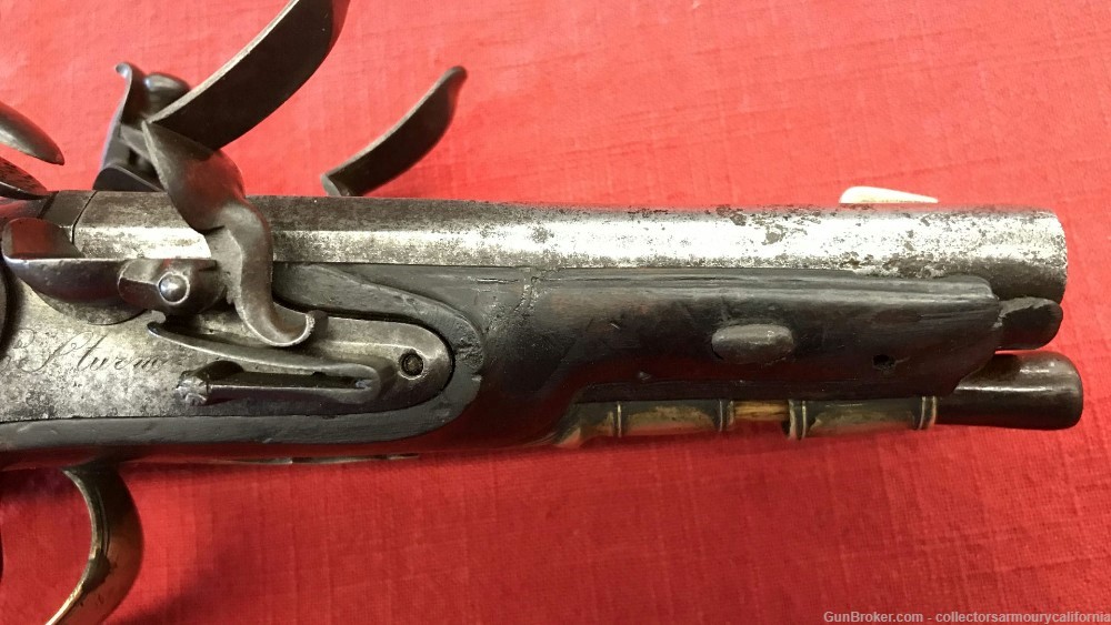 Double Barrel Flintlock Overcoat Pistol By Christian Strum Circa 1765-img-22