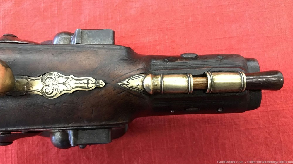 Double Barrel Flintlock Overcoat Pistol By Christian Strum Circa 1765-img-15