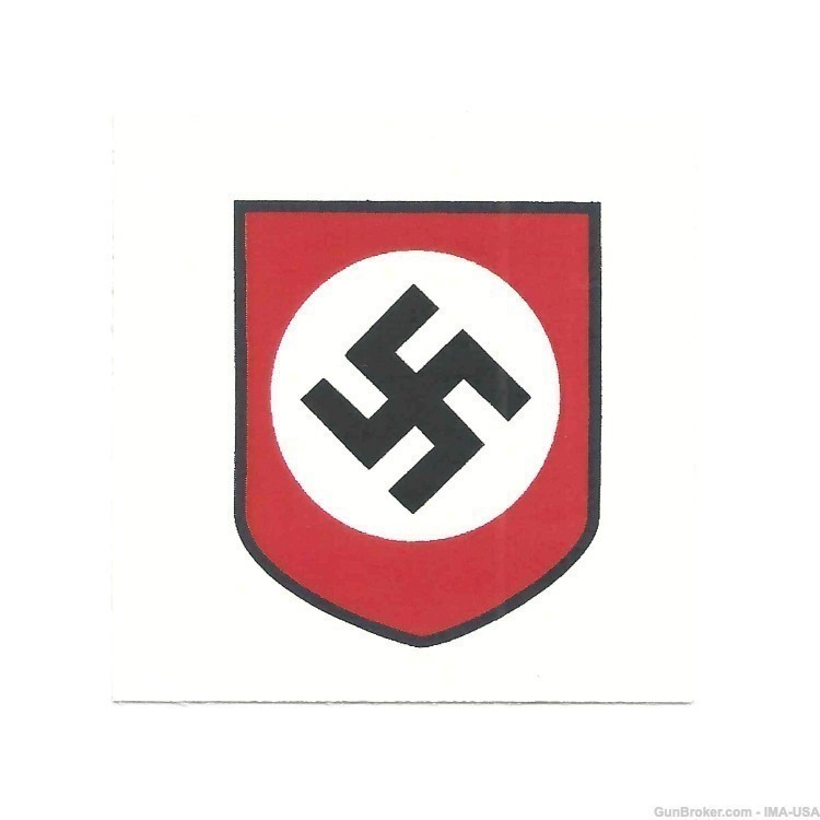 German WWII Reproduction Helmet Decal - NSDAP Shield-img-0
