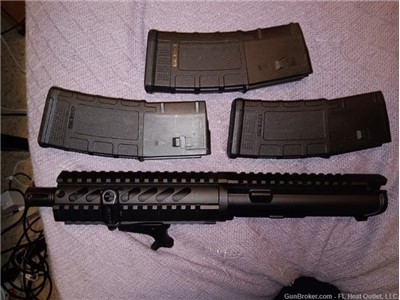 7.5" 300 Blackout upper for AR-15 platforms + 3x Mags USED
