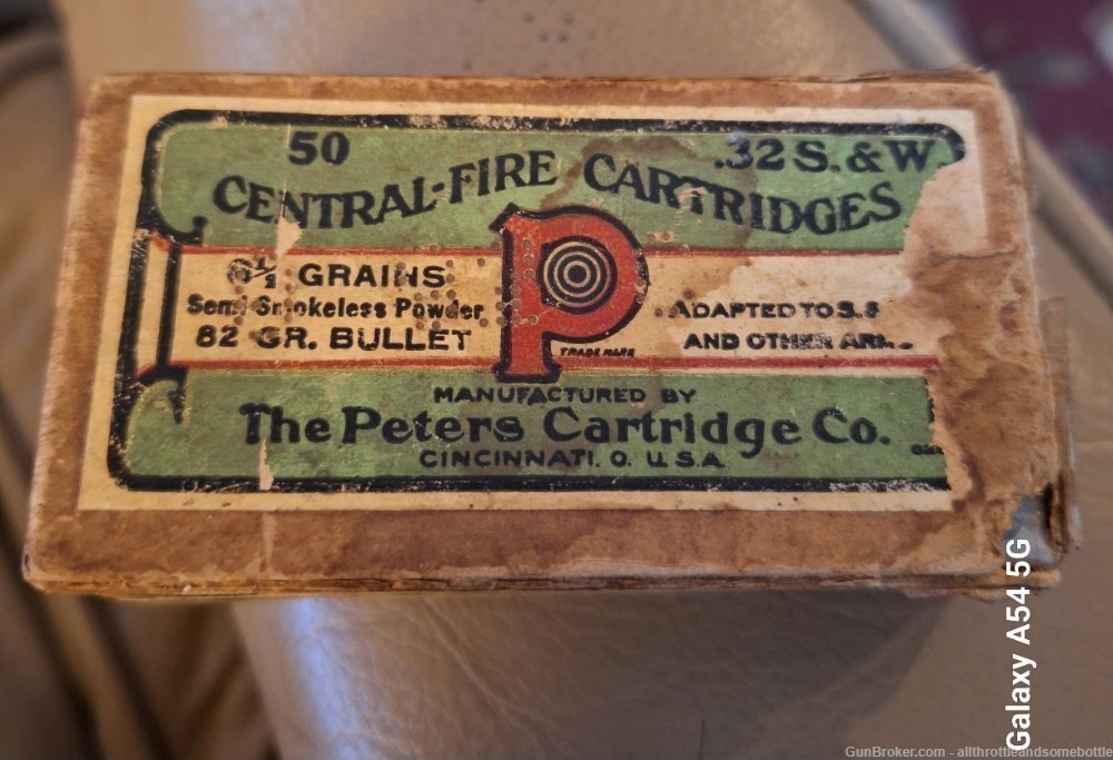 (27) rounds Vintage Peters 32 S&W central fire 82 gr.in original box-img-0