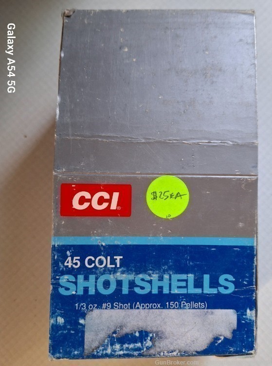 (100) rounds CCI 45 colt  Shot Shell Ammo #9 -img-0