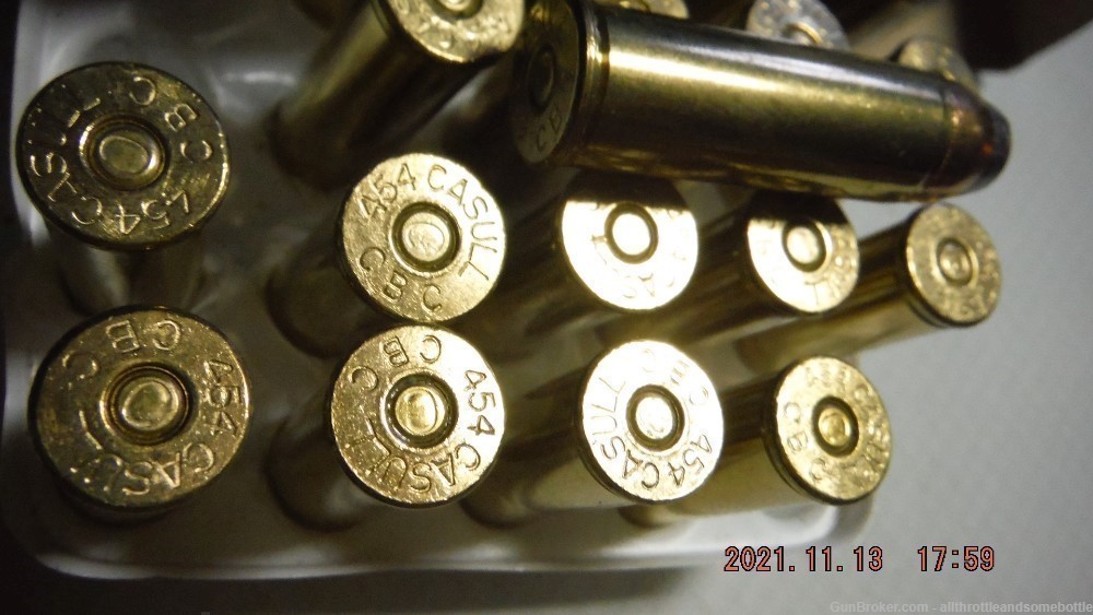 (39) rounds 454 Casull 260 Gr Factory loads-img-1