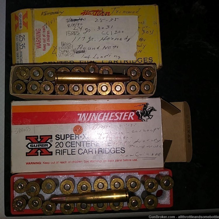  (80) rounds Factory 25.-35 WIN (34) reloads (42) Brass-img-2