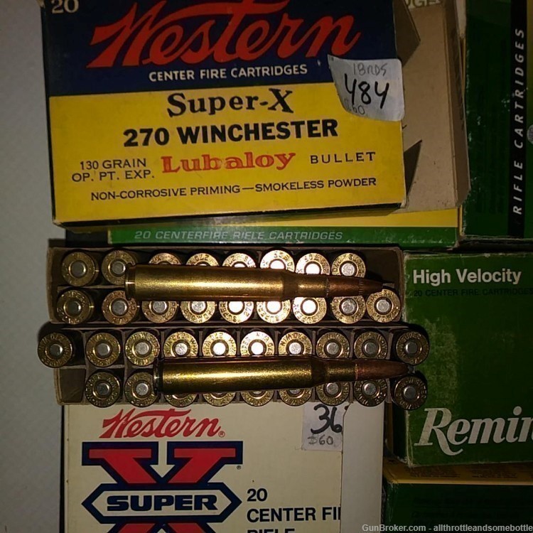 (140) rounds .270 win 130gr. factory ammo, Rem, Win, Fed-img-2