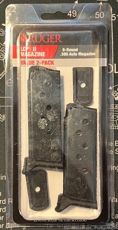 2 Ruger LCP .380 6rd 6 Round Magazines-img-0