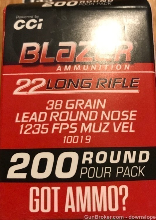 .22 LR 38 gr Lead RN 200 rds CCI/ Blazer-img-1
