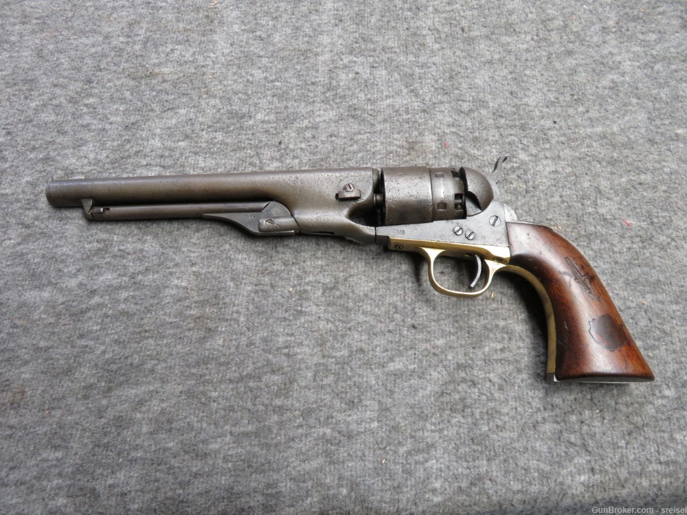 CIVIL WAR COLT MODEL 1860 ARMY REVOLVER-ORIGINAL ANTIQUE-MFG 1862-img-0