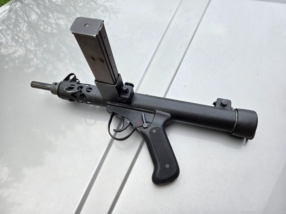 P.A.W.S. Model ZX9 A1 9mm Sterling Pistol Sten Style Preban Pre Ban-img-1