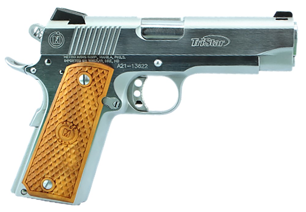 TriStar American Classic Commander 1911 45 ACP Pistol 4.25 Chrome 85622-img-0