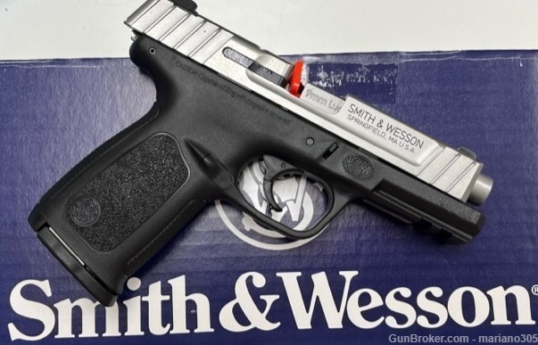 Smith & Wesson 223900 SD VE 9mm Luger Stainless Steel 4" Barrel 16+1, Black-img-0