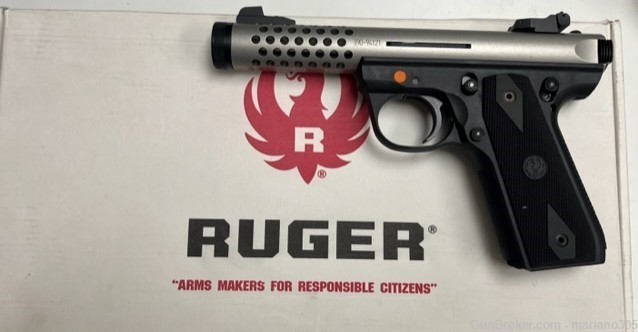 Ruger 3906 P45MK3ALRPFLVU 22/45 Lite 22 Long Rifle 4.4" 10+1 Zytel Grips Bl-img-1