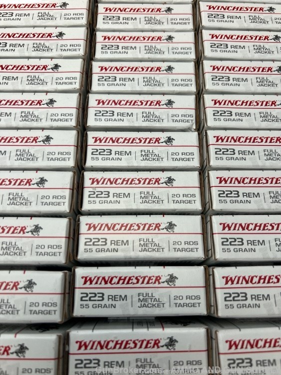 WINCHESTER 223 REM - FMJ 55 GR - 2000 ROUNDS - 2 CASES - PREMIUM AMMO-img-5