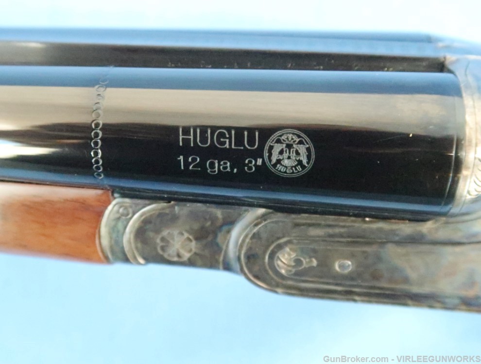 CZ Huglu Model Hammer Coach Gun 12 Gauge SxS Sideplate Boxed -img-21
