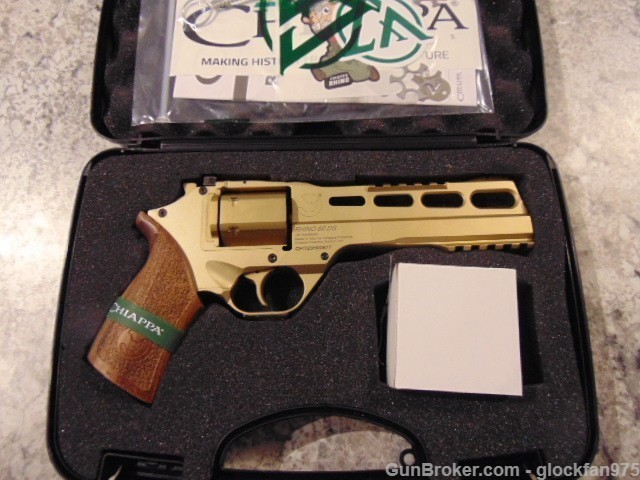 New Chiappa Rhino 60DS Gold plated .357 mag 6"-img-0